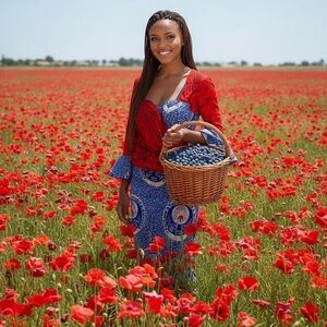 Adorable handmade African print gown. So unique!!